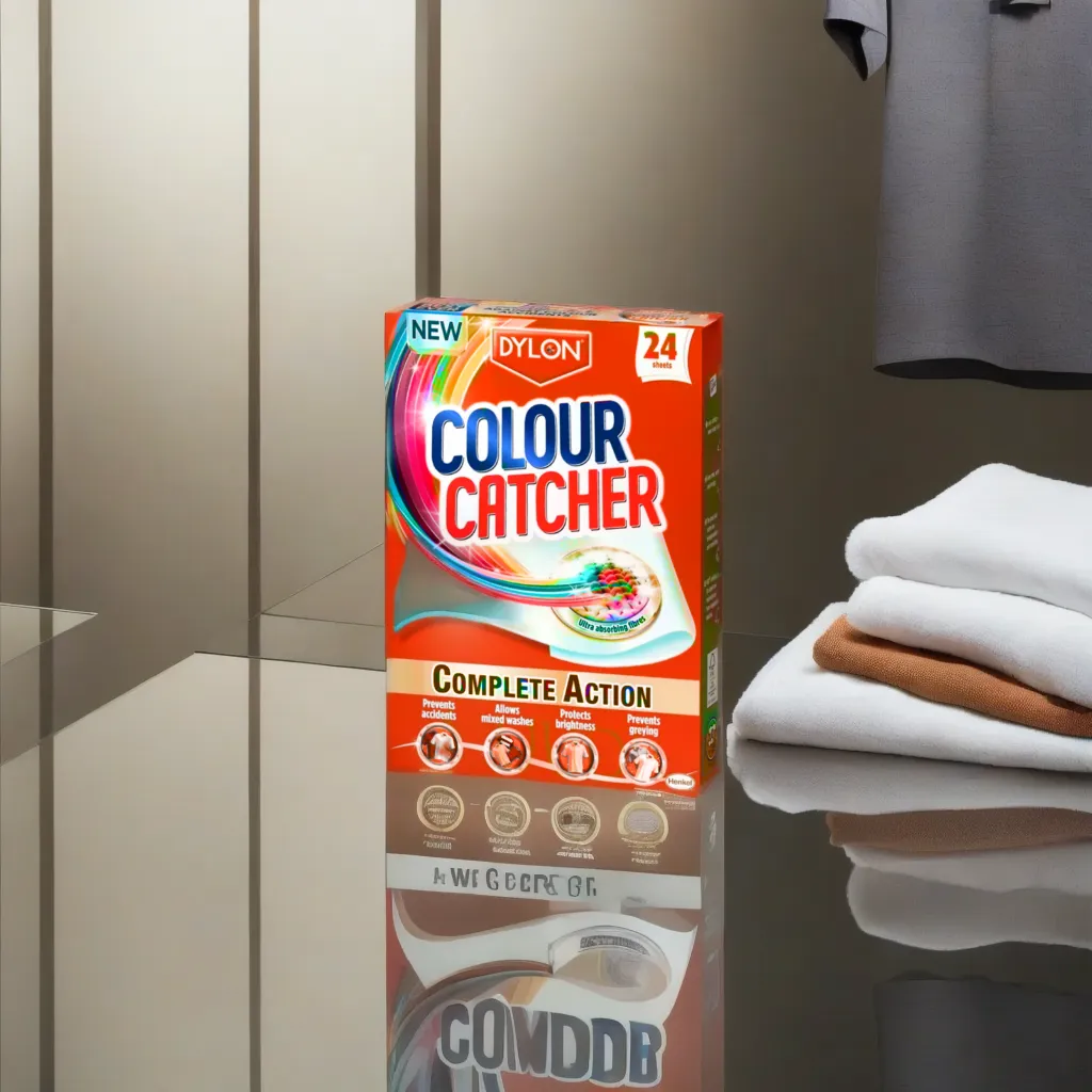 Box of Colour Catcher washing laundry solution free sample by mail