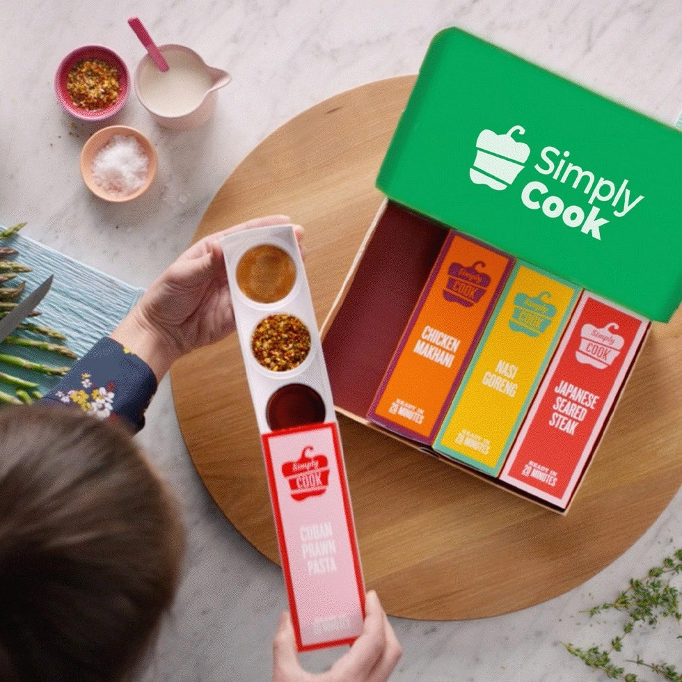 simplycook box of recipe kits